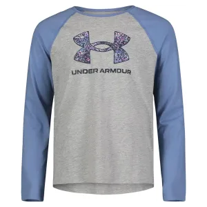 Under Armour Girl's UA Cloud Speckle Icon Tee - Mod Gray