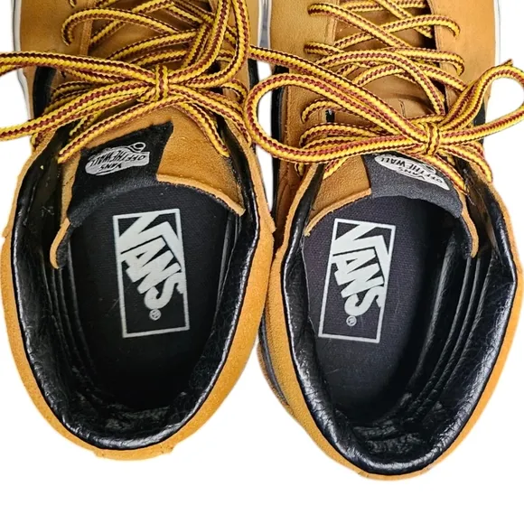 Vans Sk8-Hi Suede Hiker Tan Black Classic High Top Skate sz 5.5 New Without Tag