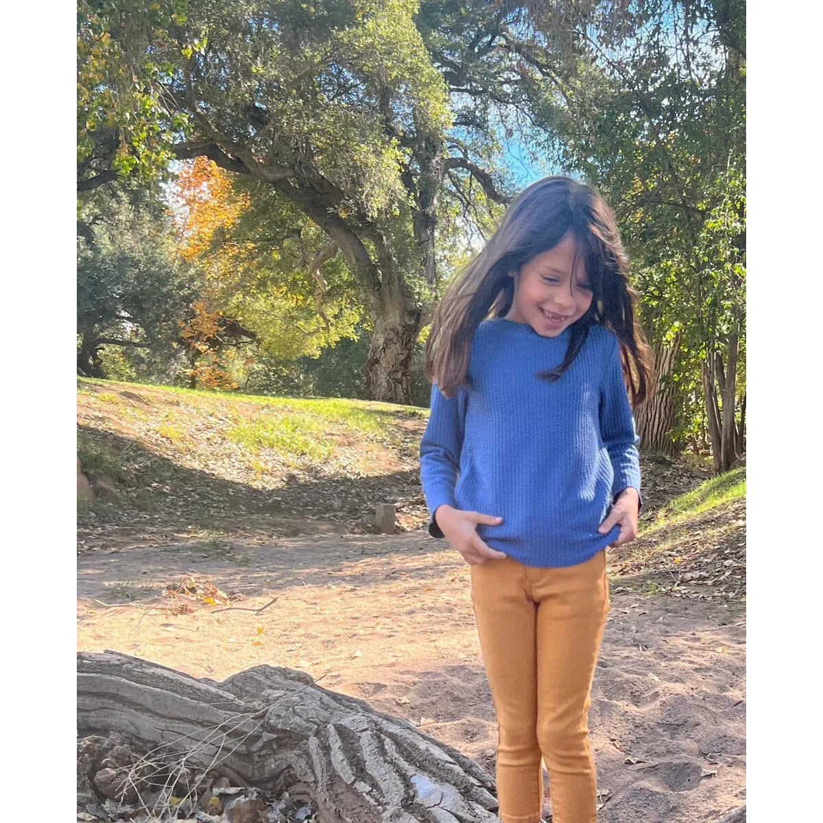 Vignette Blue Kennedy Mock Turtle Neck