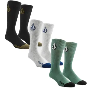 Volcom - Full Stone 3 Pack Socks Petrol