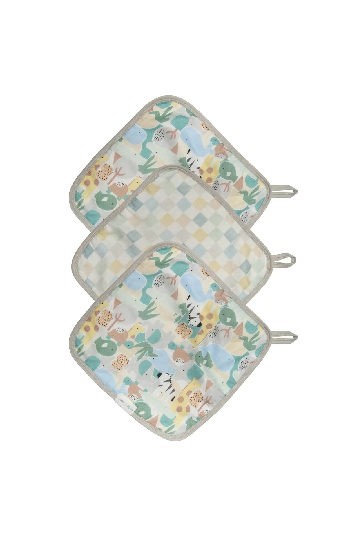 Washcloth Set - 3 Pack - Animal Puzzle