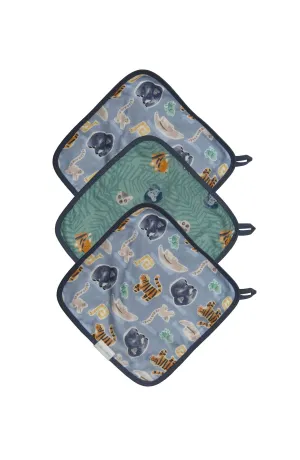 Washcloth Set - 3 Pack - Jungle Friends