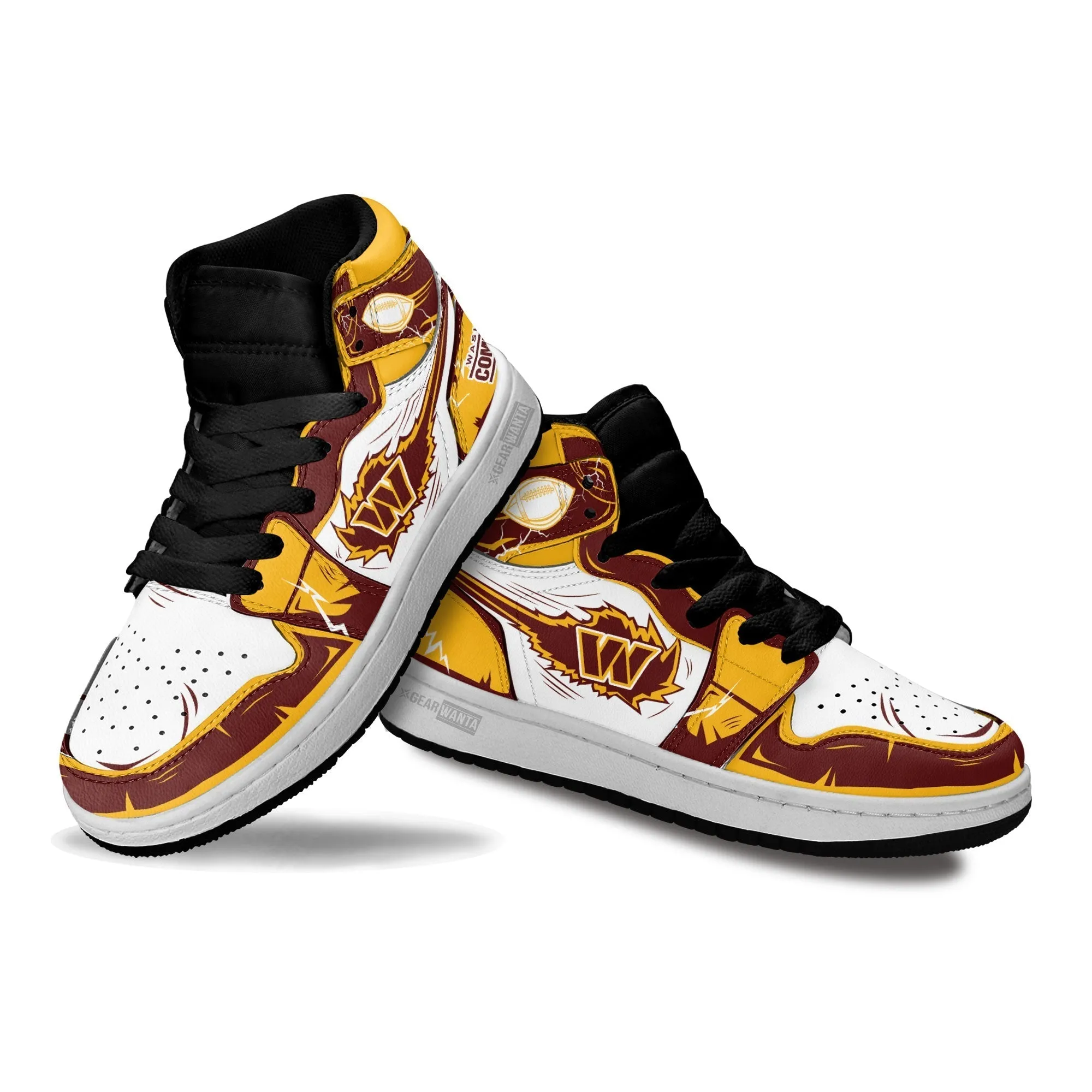 Washington Commanders Kid J1s Sneakers Custom