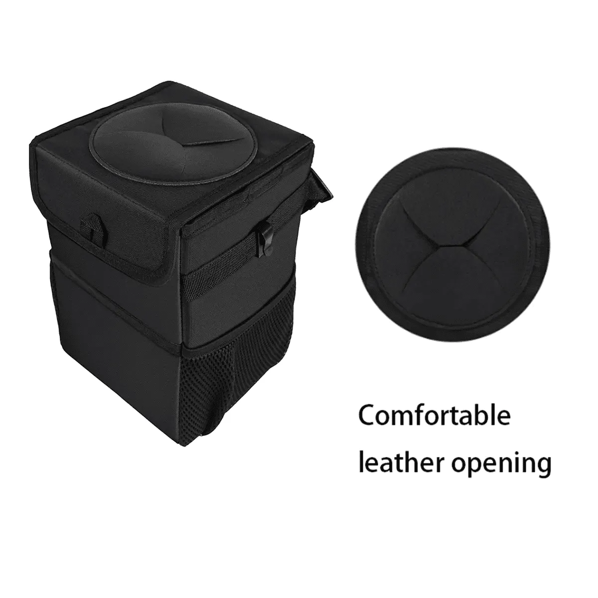 Waterproof Car Trash Can with Lid and Storage Pockets, Custom-Fit For Car, 100% Leak-Proof Car Organizer, Waterproof Car Garbage Can, Multipurpose Trash Bin for Car WAAC234