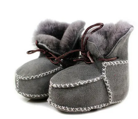 Winter genuine leather baby boy snow boots for girl born warm shoes infant toddler soft sole First Walkers booties brand