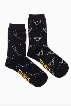 Womens Zodiac Mismatched Socks | Taurus