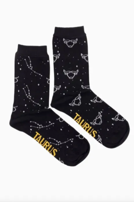 Womens Zodiac Mismatched Socks | Taurus