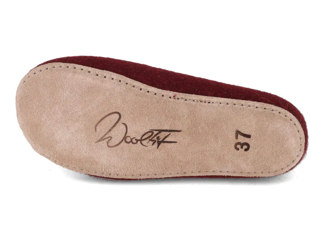 WoolFit® Ballerina Slippers, dark cherry