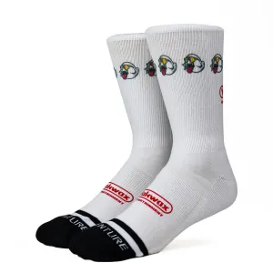 Yakwax Ghost Trails Socks - White