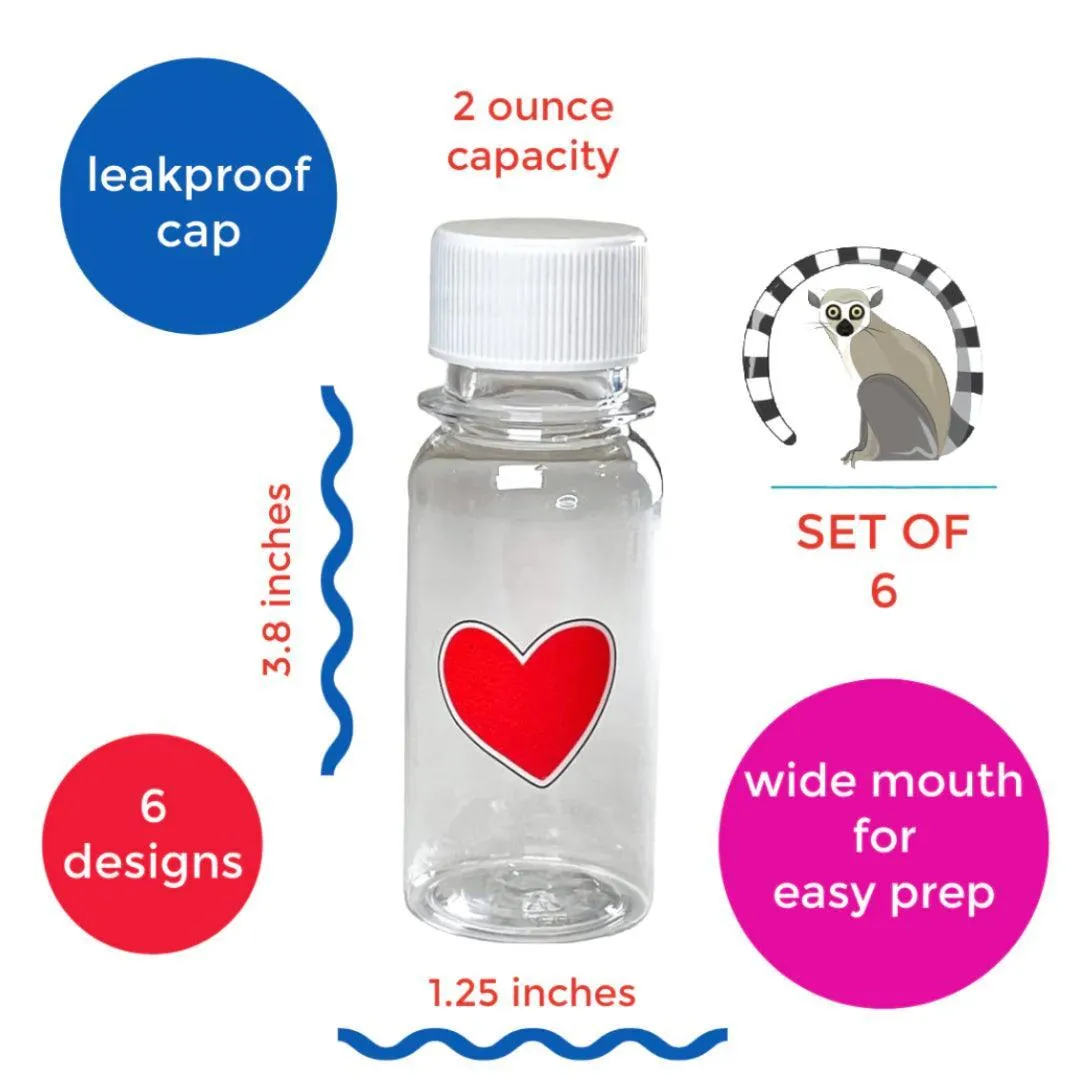 Yumbox Mini Wellness 60ml Juice Bottles - Set of 6